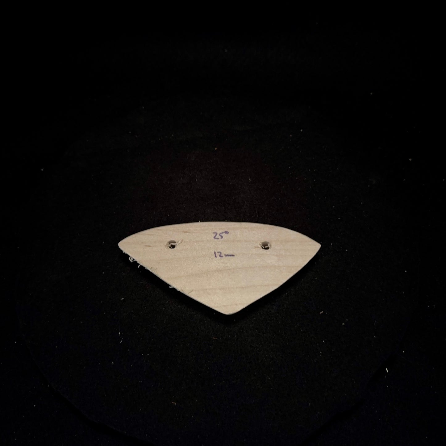 12mm 25° incut Micro Crimp - Wood Climbing Hold