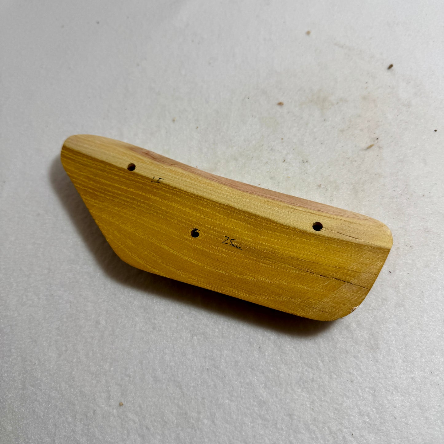 25mm Live Edge Incut Osage Orange Crimp Rail - Wood Climbing Hold