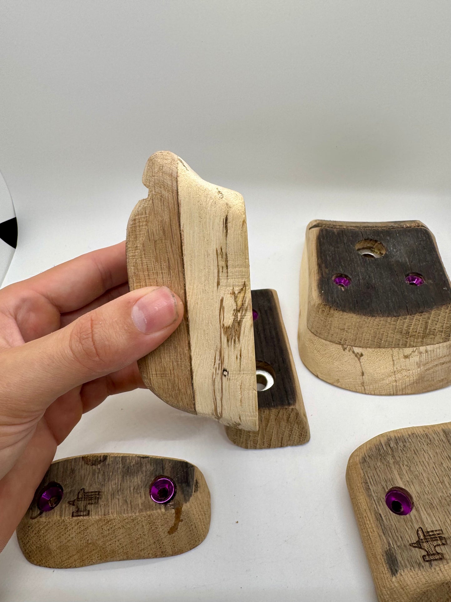 5 piece Bourbon Barrel Set - Wood Climbing Holds