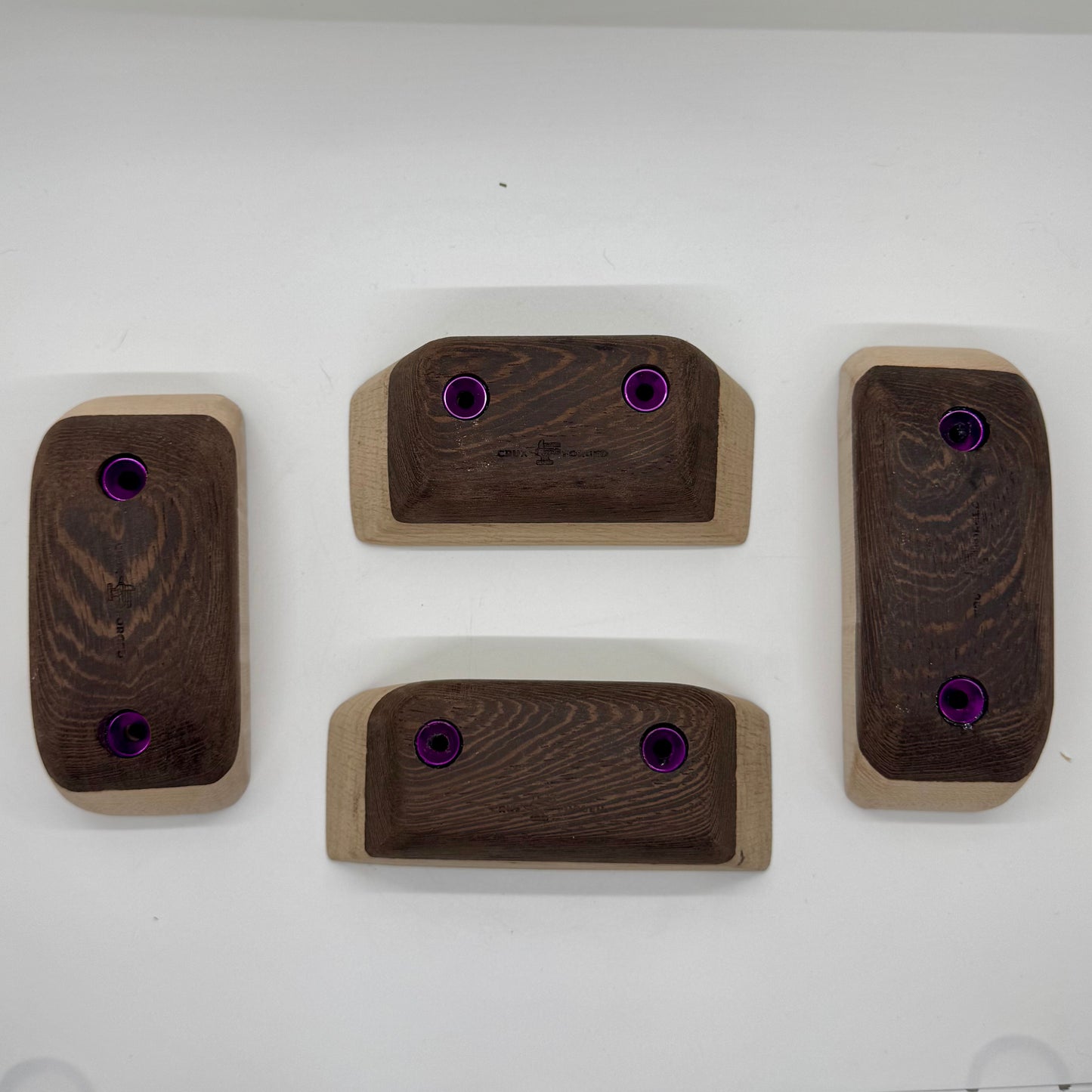 Wenge Contrasting Edges and Pinches, Wood Climbing Holds
