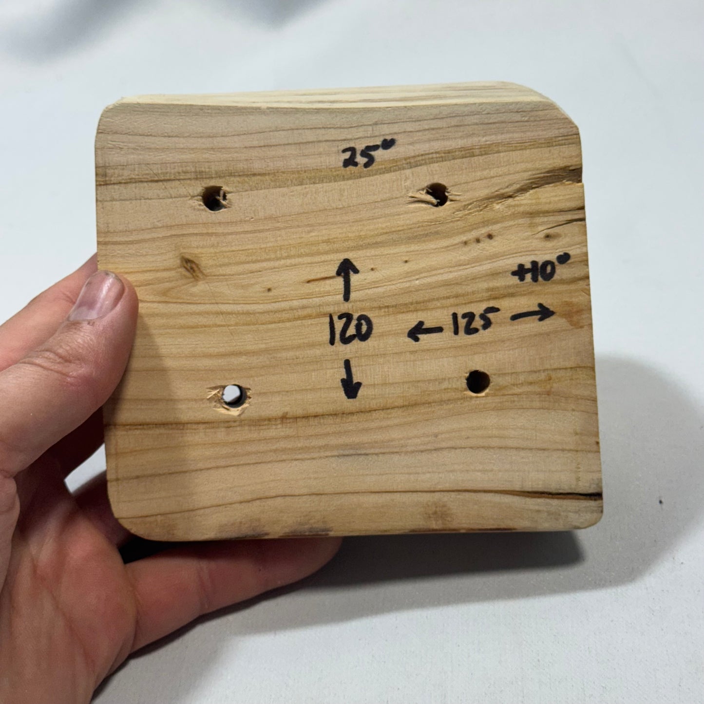 Firewood Pinch - Wood climbing hold