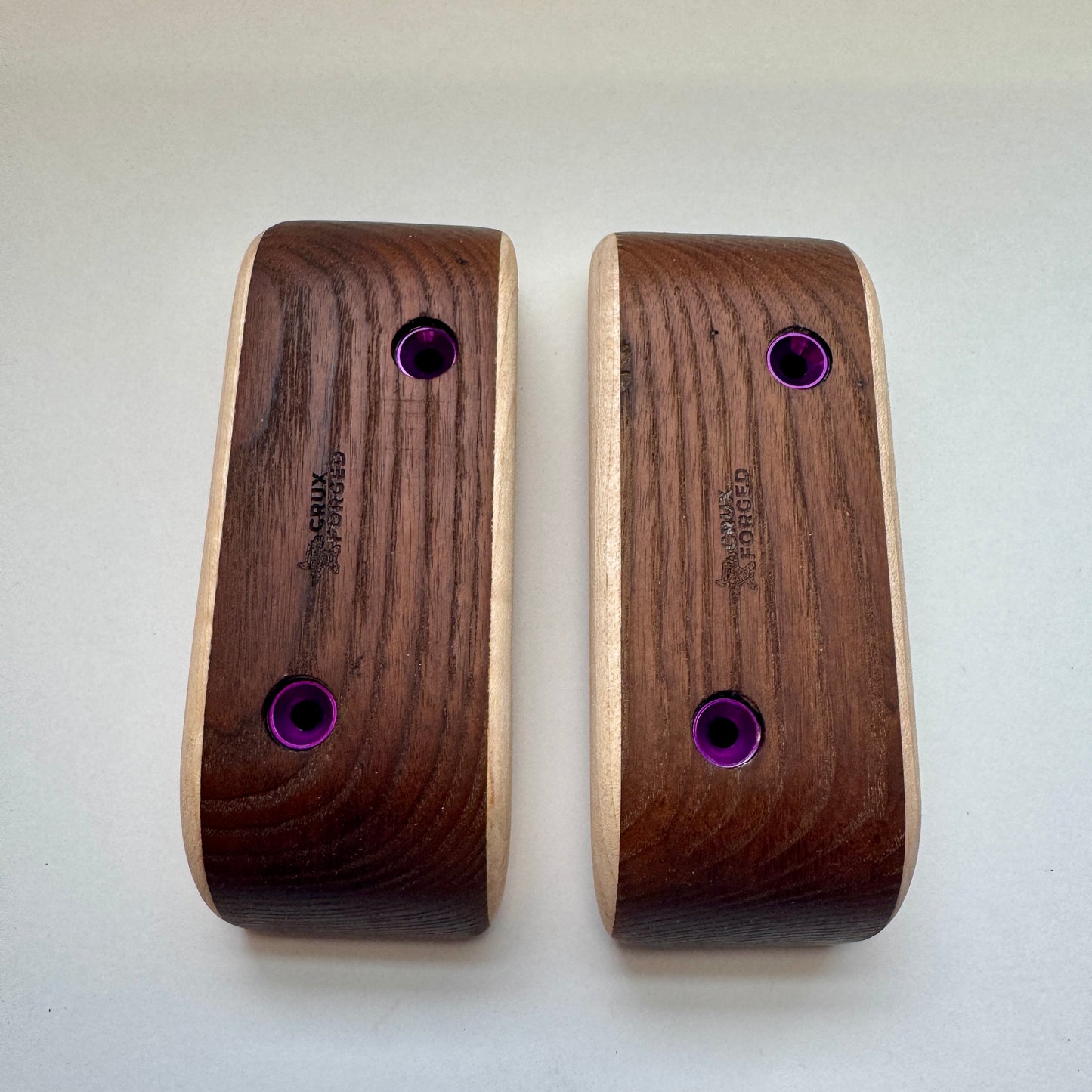 39-10°-56 Toasted Ash Pinches - Wood Climbing Hold