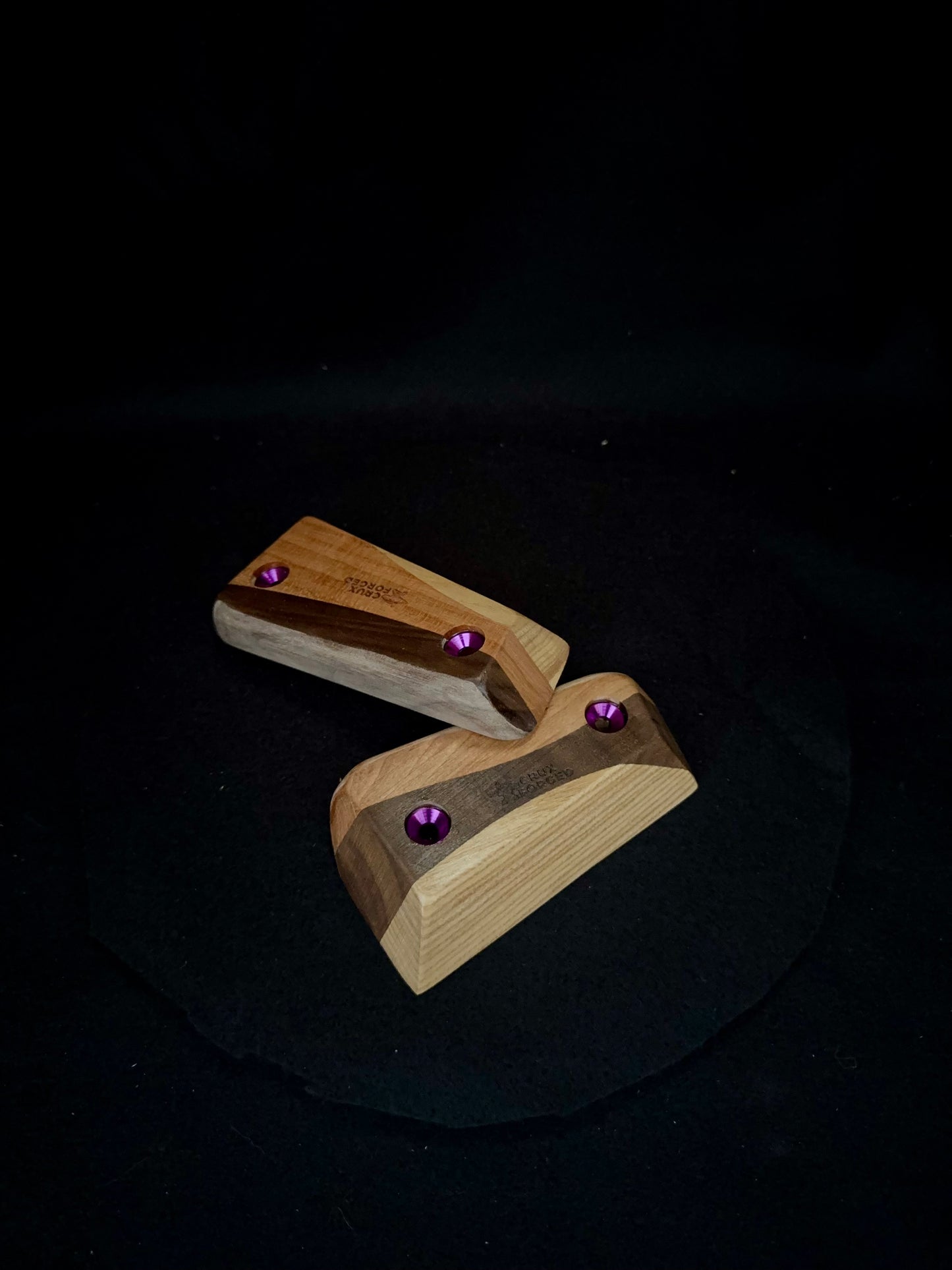 23mm ~10° Incut Tri-color Crimps - Wood Climbing Holds