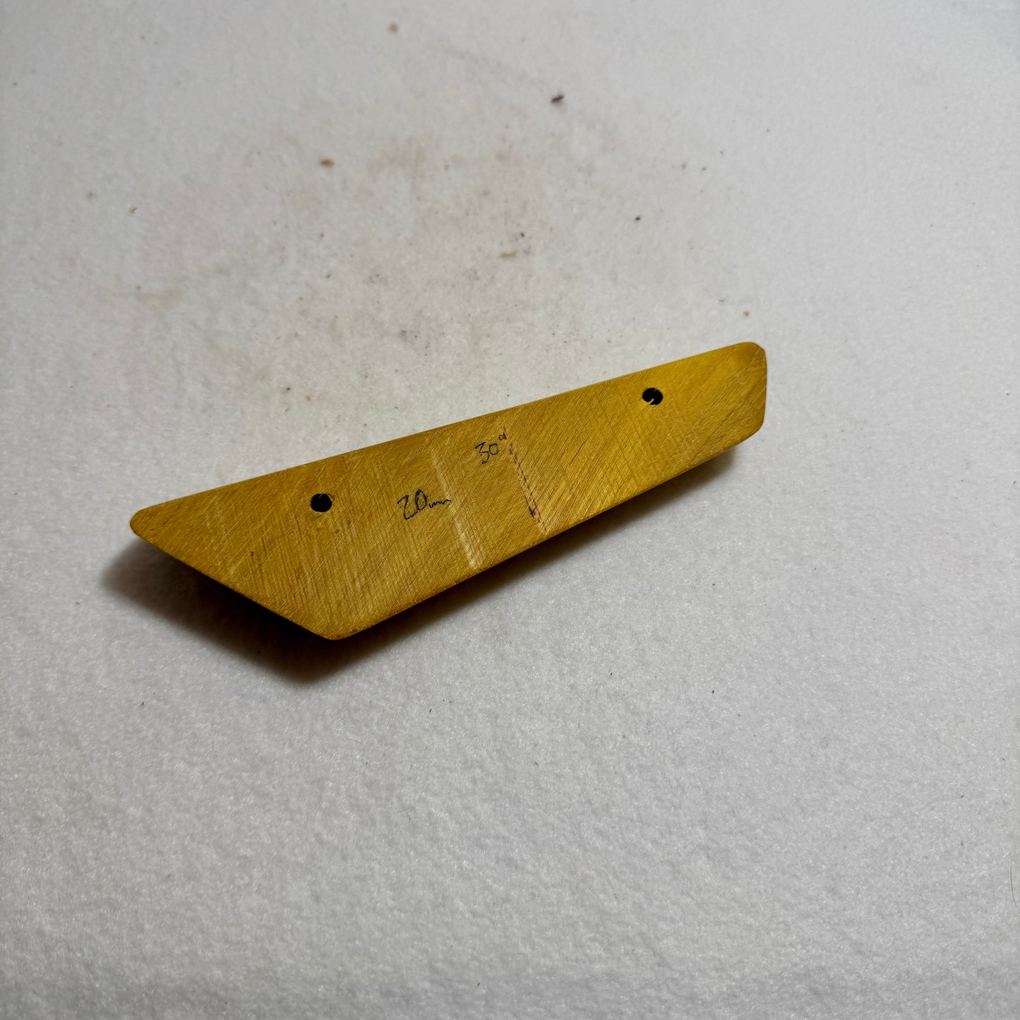20mm 30° Incut Geometric Osage Orange Crimp Rail - Wood Climbing Hold