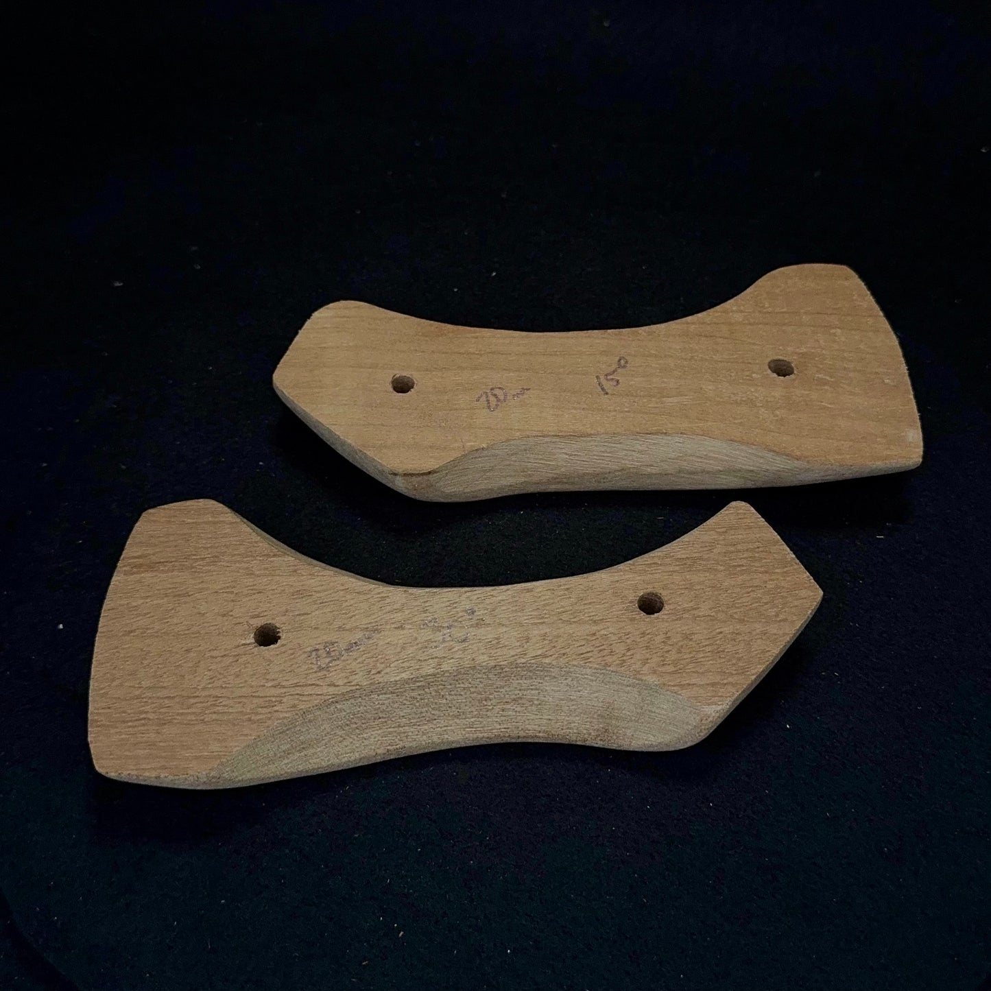 Thin Pointed Pinch - Wood Climbing Hold