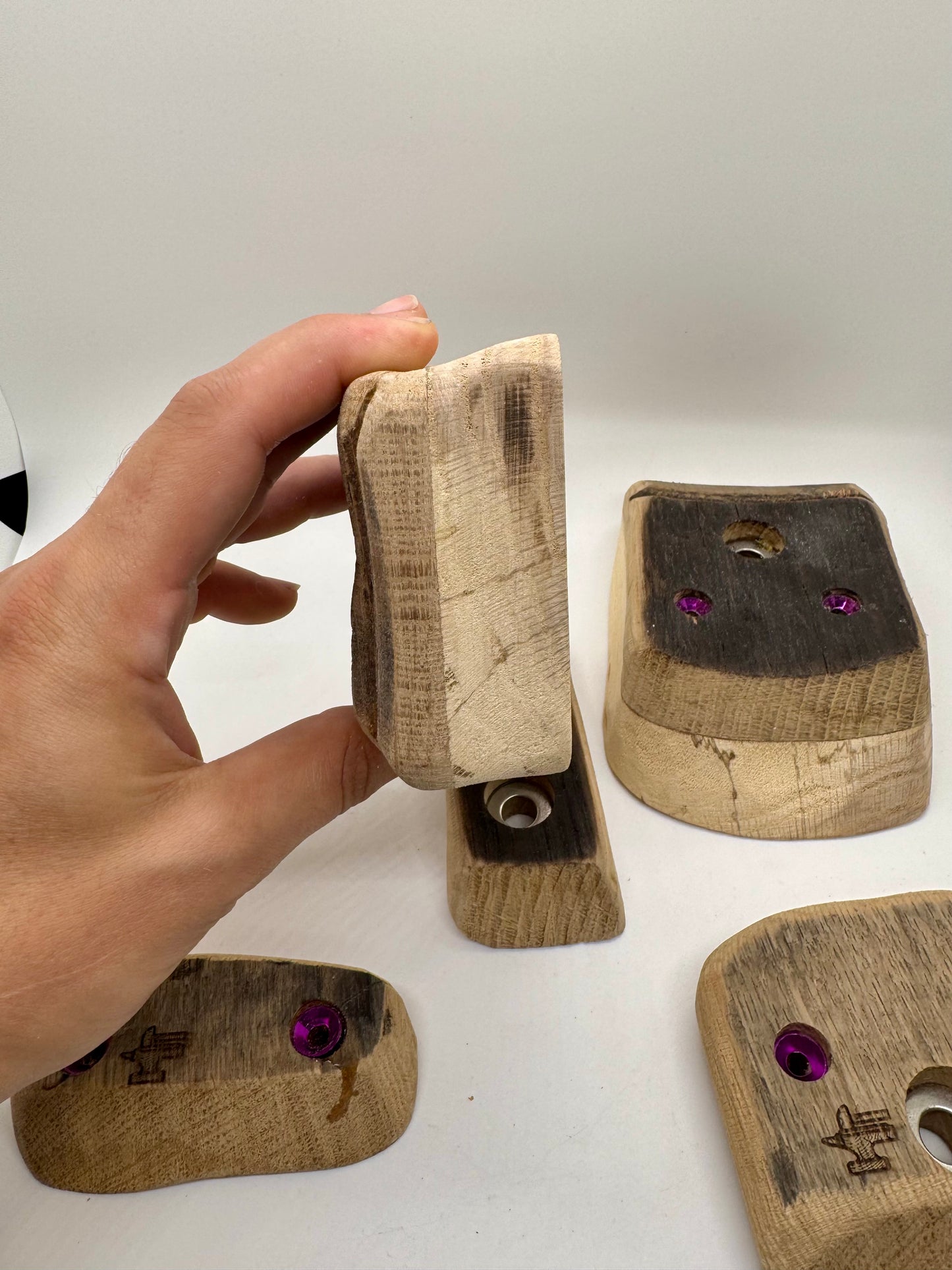 5 piece Bourbon Barrel Set - Wood Climbing Holds