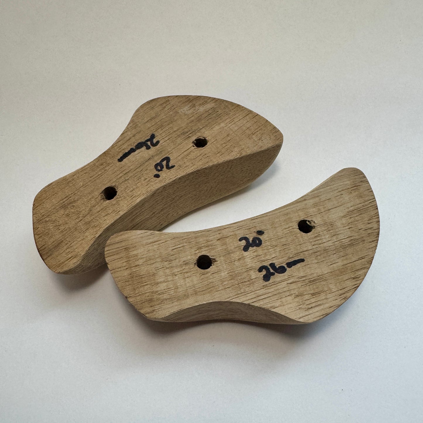 26mm - 20° Black Limba Tomahawk Crimp Pair - Wood Climbing Hold
