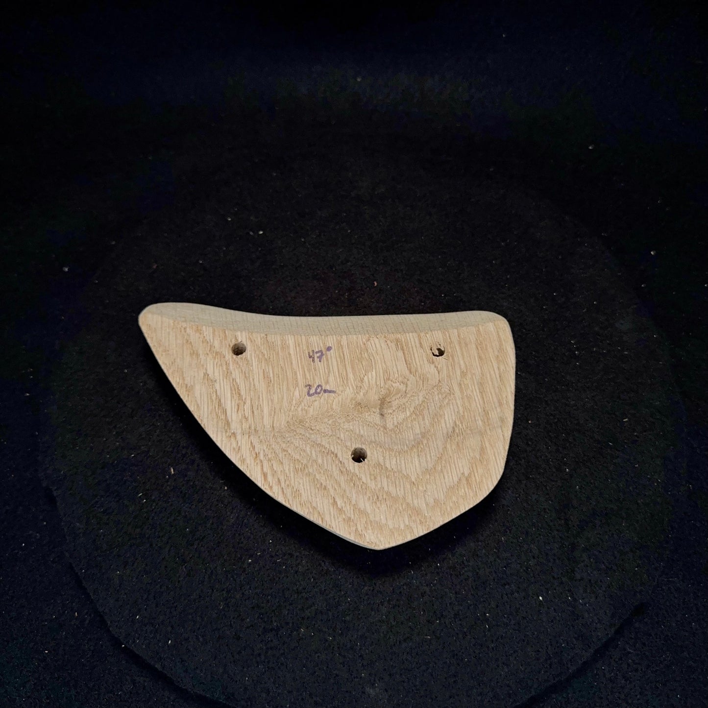 20mm 45° Roughed incut Crimp - Wood Climbing Hold