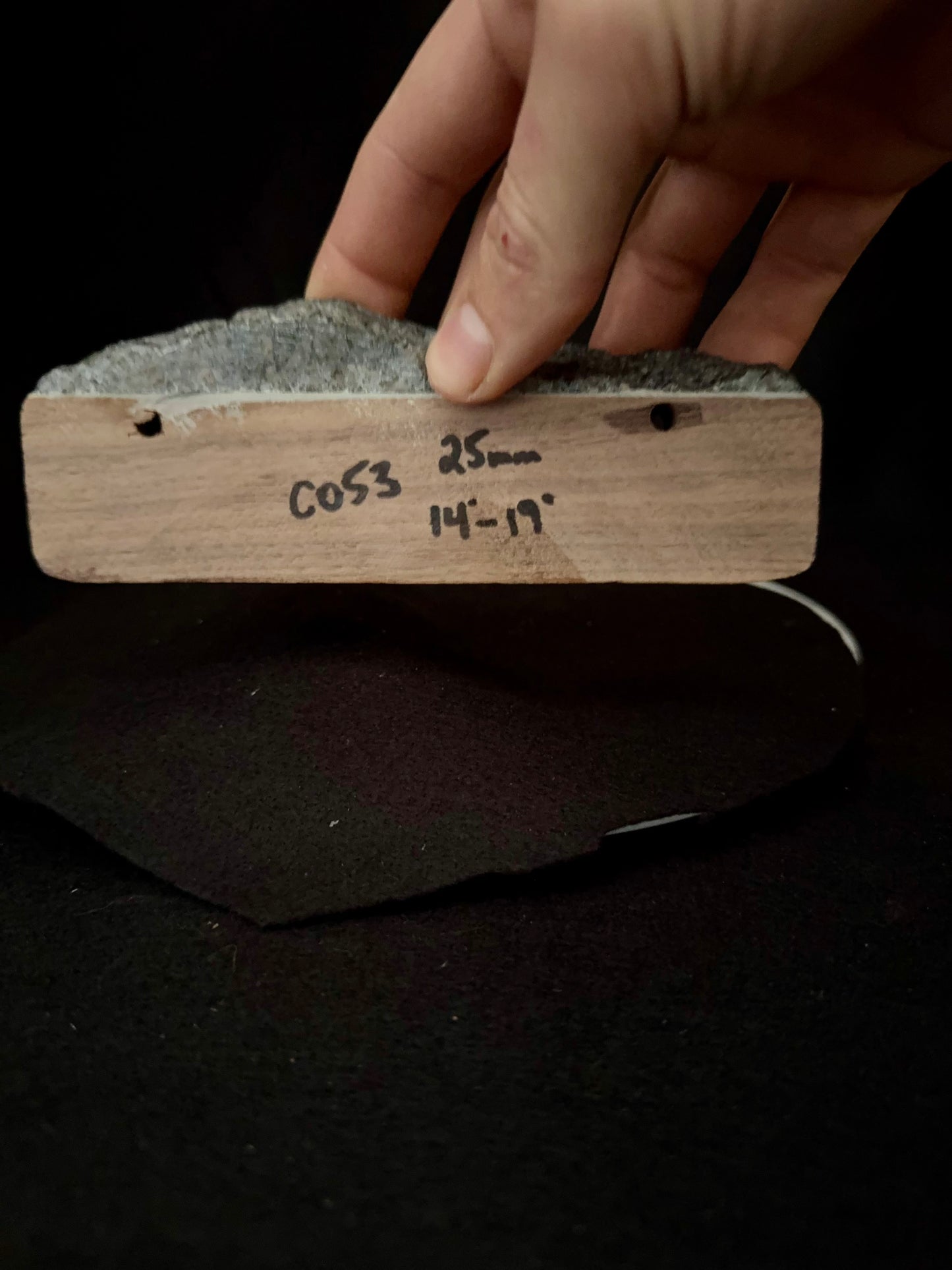 25mm, 15° Incut Crimp - Granite Woodie C053