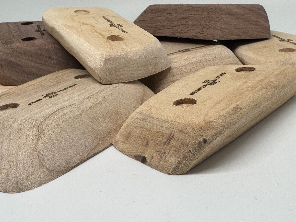 Standard Micro/Mini Crimps, 8mm to 20mm - Wood Climbing Holds