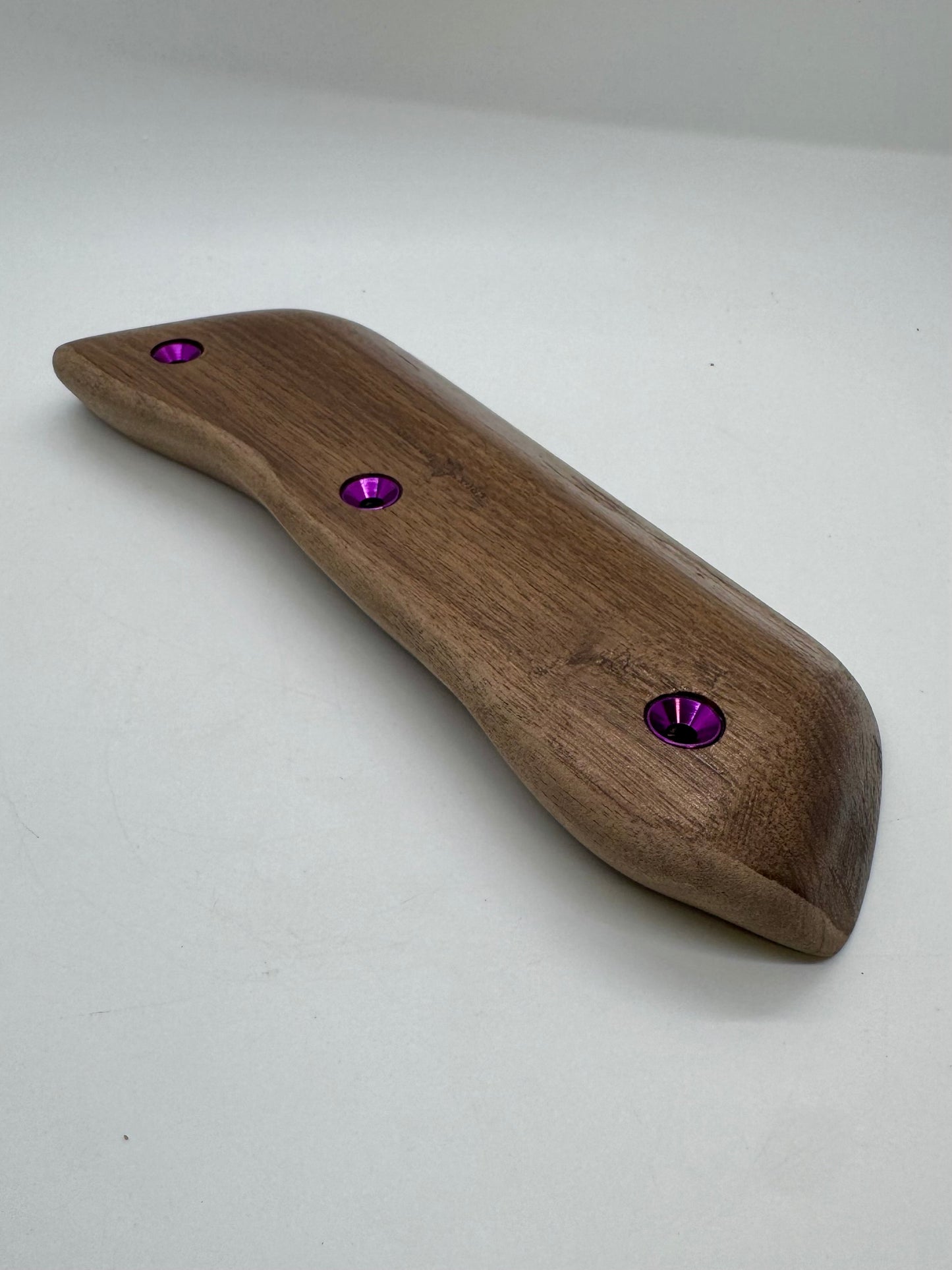 Wavy Walnut Crimp Rail, 25mm 30° Incut - Wood Climbing Holds