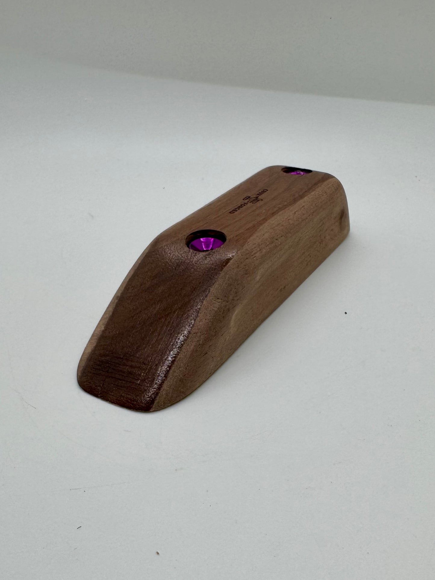 Grooved Thin Walnut Pinch - Wood Climbing Hold