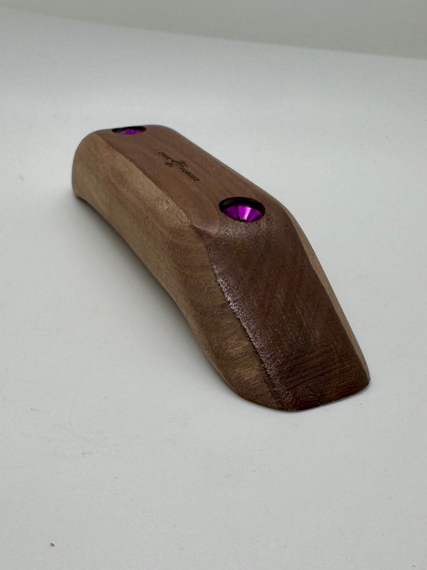 Grooved Thin Walnut Pinch - Wood Climbing Hold