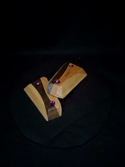 23mm ~10° Incut Tri-color Crimps - Wood Climbing Holds