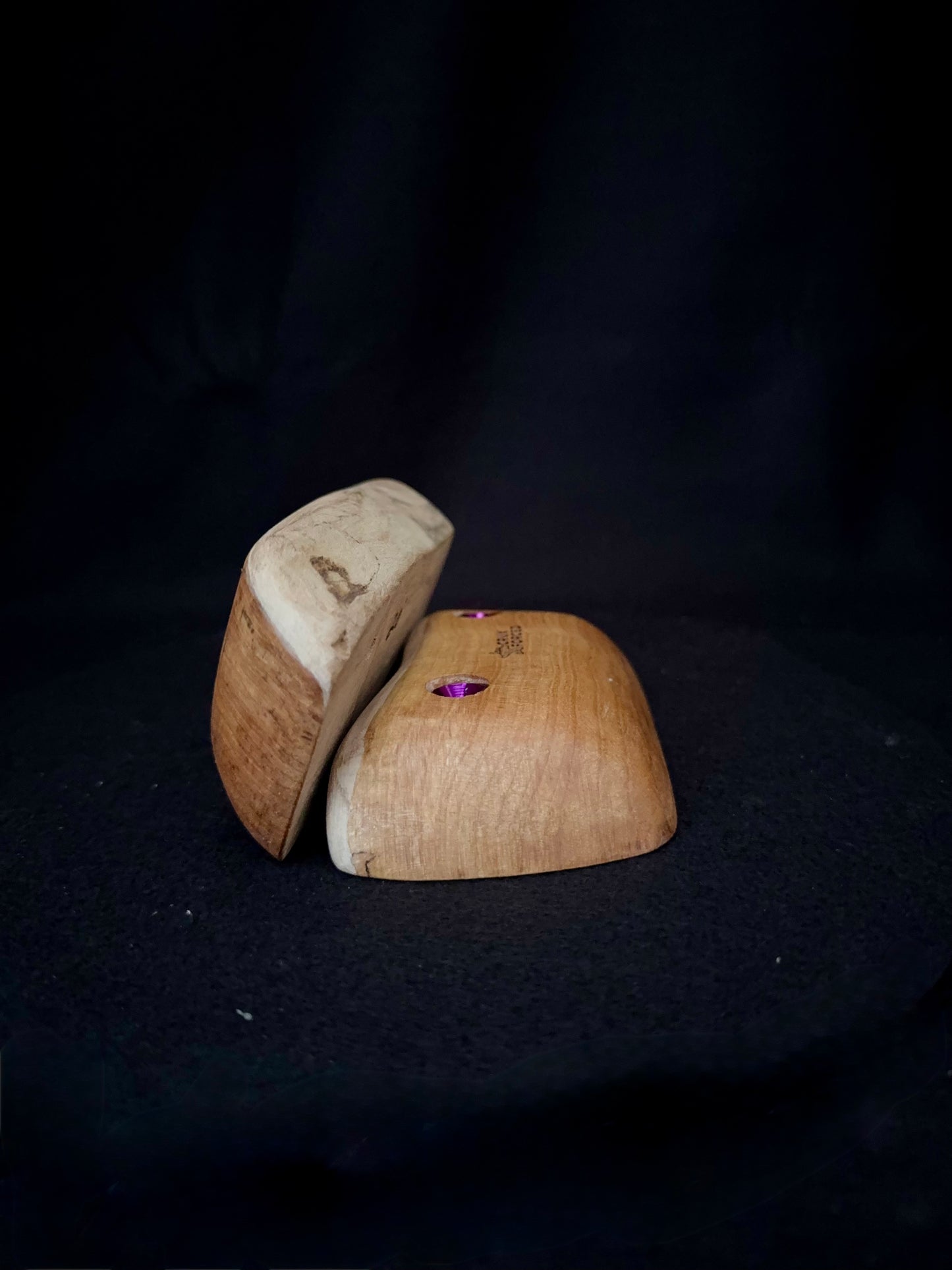 26mm live edge Crimps - Wood Climbing Holds