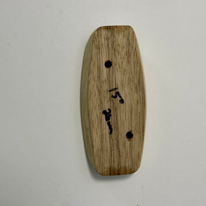 26-15°-60 Black Limba Pill Pinch - Wood Climbing Hold