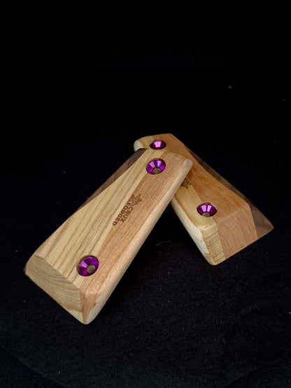 23mm 20° Incut Tri-color Crimps - Wood Climbjng Holds