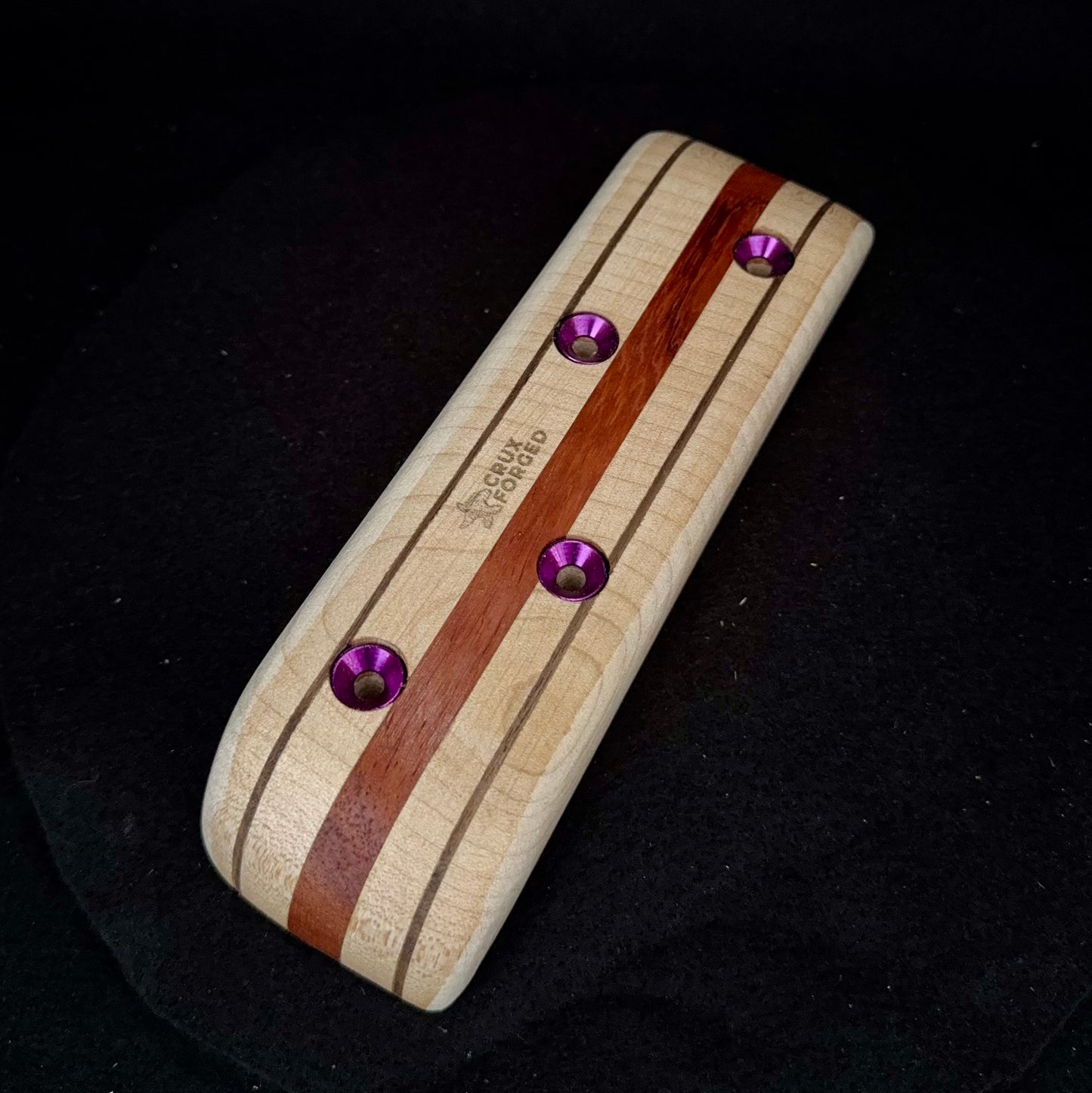 10° Incut Triple Striped Pinch - Wood Climbing Hold