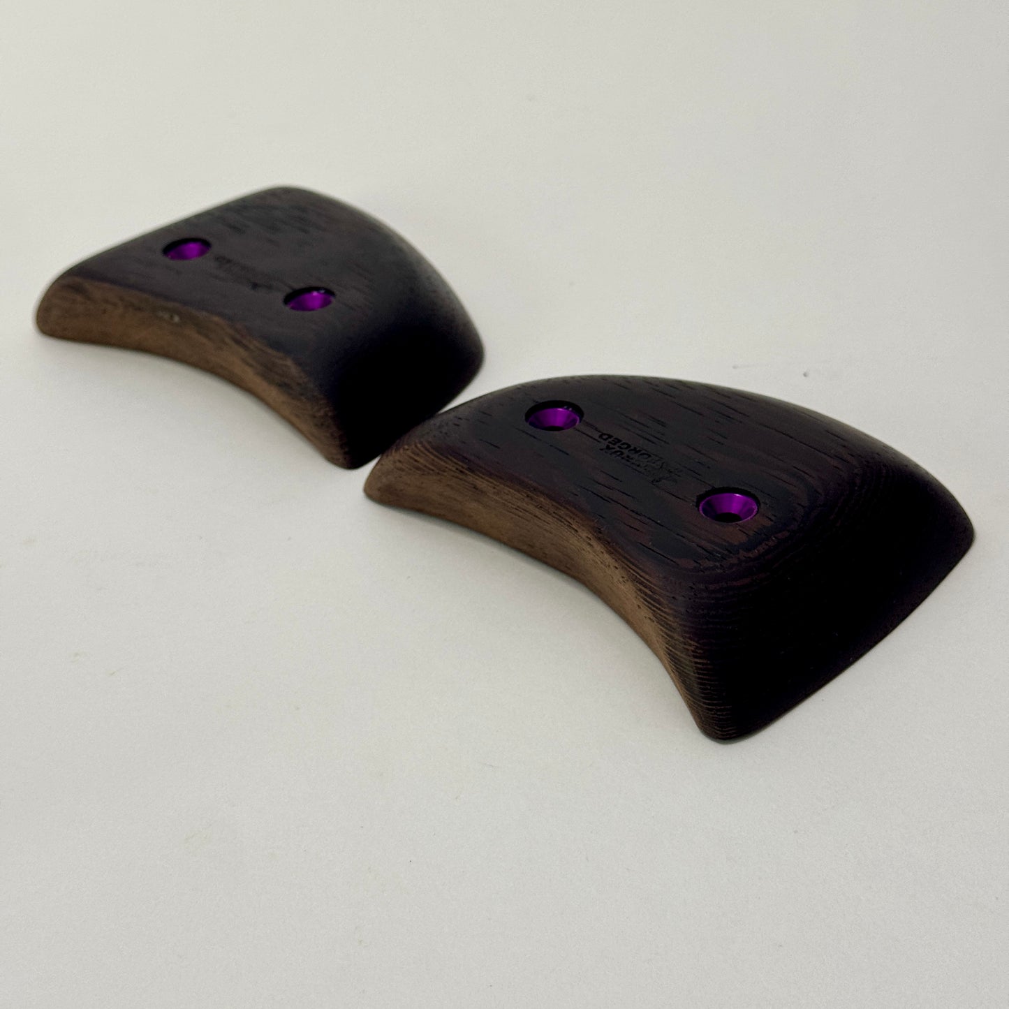 22mm and 24mm 20° Incut Wenge Crimps - Wood Climbing Holds