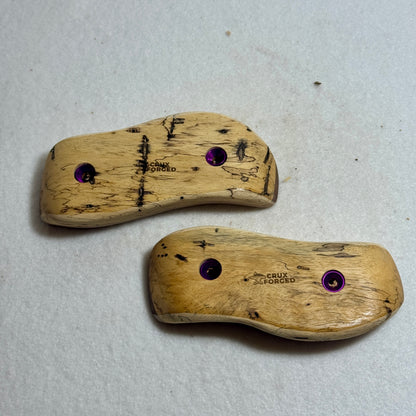 30-20-55 Spalted Tamarind S-Curve Pinch Pair - Wood Climbing Hold