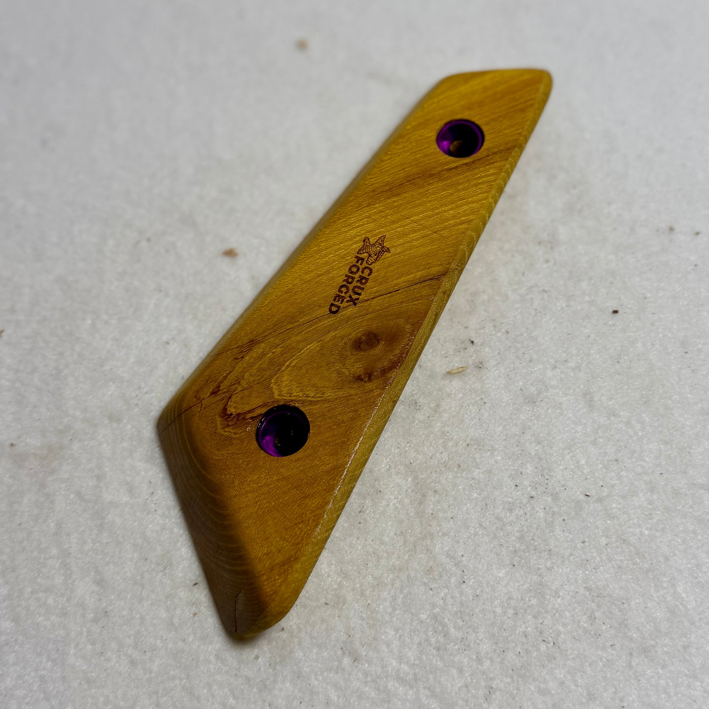 20mm 30° Incut Geometric Osage Orange Crimp Rail - Wood Climbing Hold