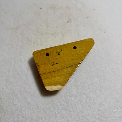 22mm 20° Incut Triangle Osage Orange Crimp - Wood Climbing Hold