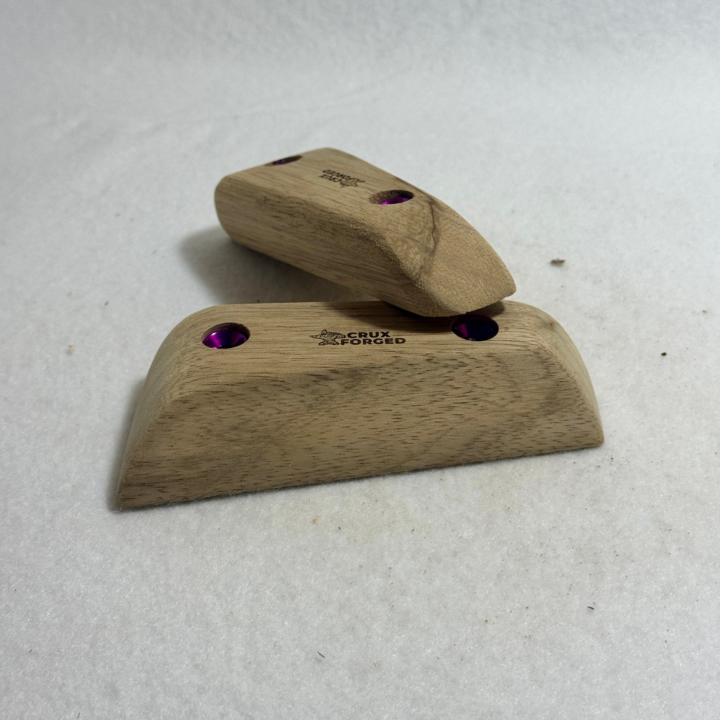 28mm 20° Incut Black Limba Wedges Crimp Pair - Wood Climbing Hold