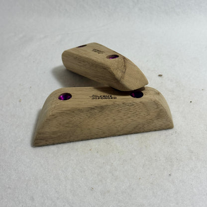 28mm 20° Incut Black Limba Wedges Crimp Pair - Wood Climbing Hold