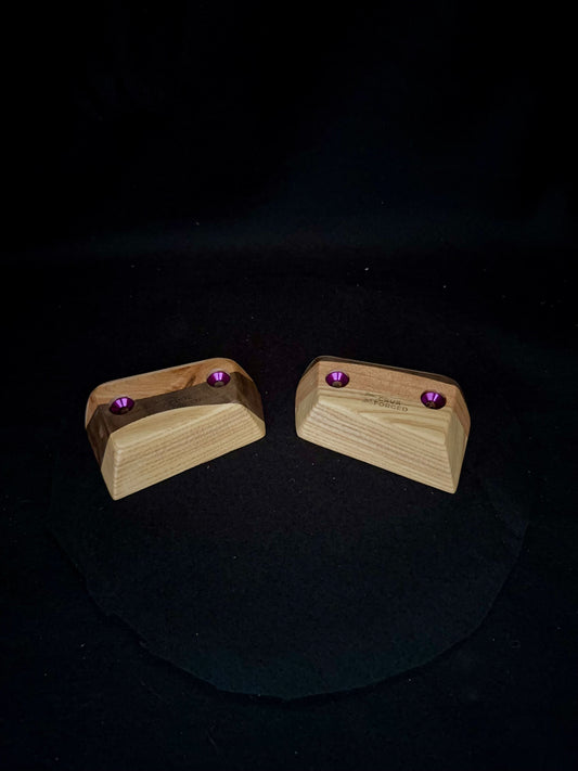 23mm 25° Incut Tri-color Crimps - Wood Climbing Holds