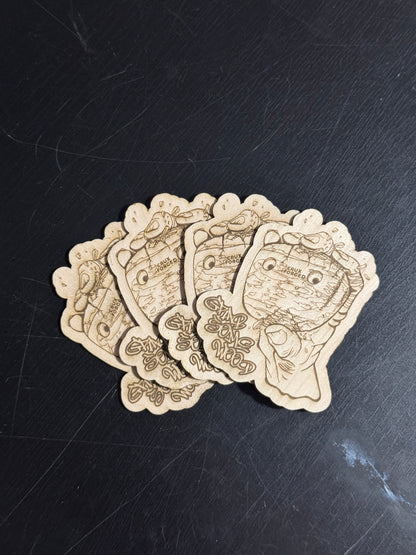 Crushing Hand Wood Sticker