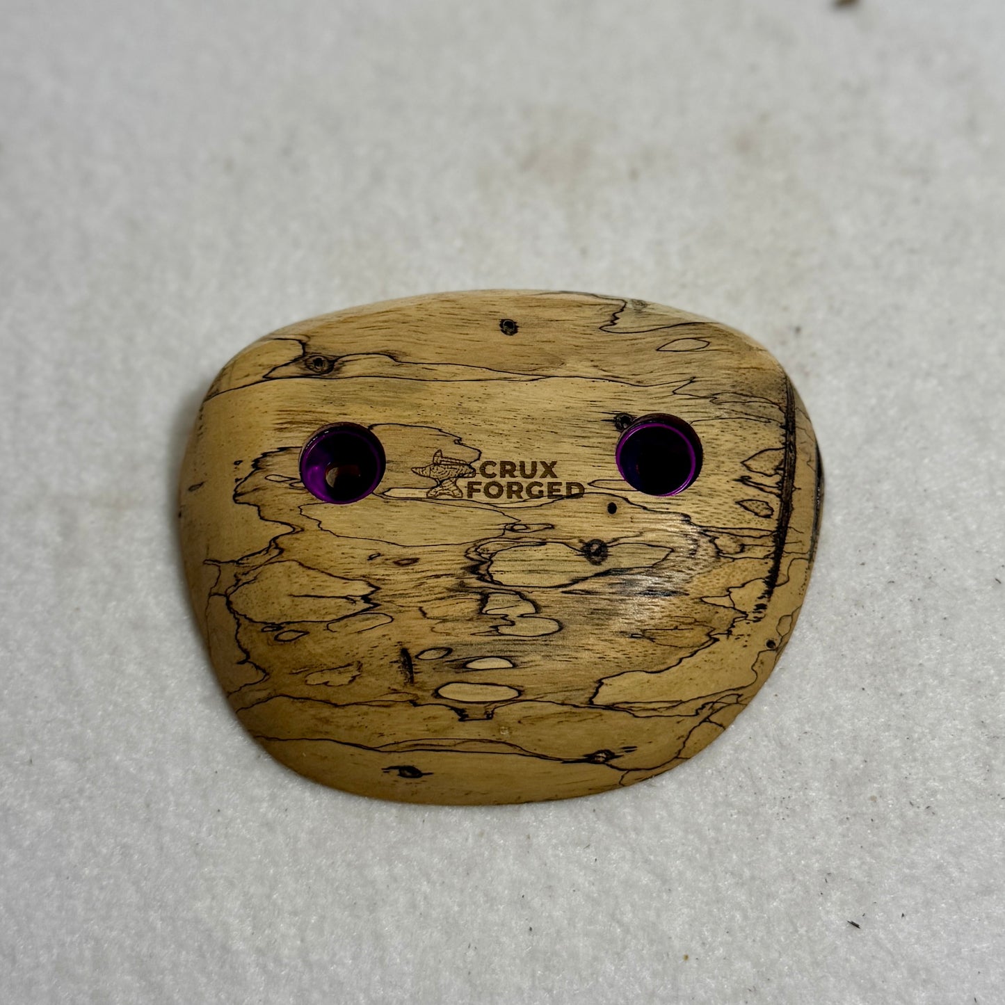 19mm 40° Spalted Tamarind Crimp - Wood Climbing Hold