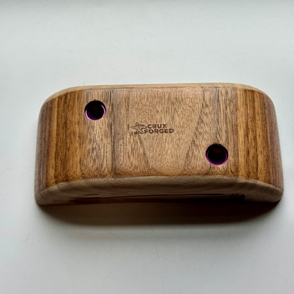 35-0°-65 Walnut Scooped Pinch - Wood Climbing Hold