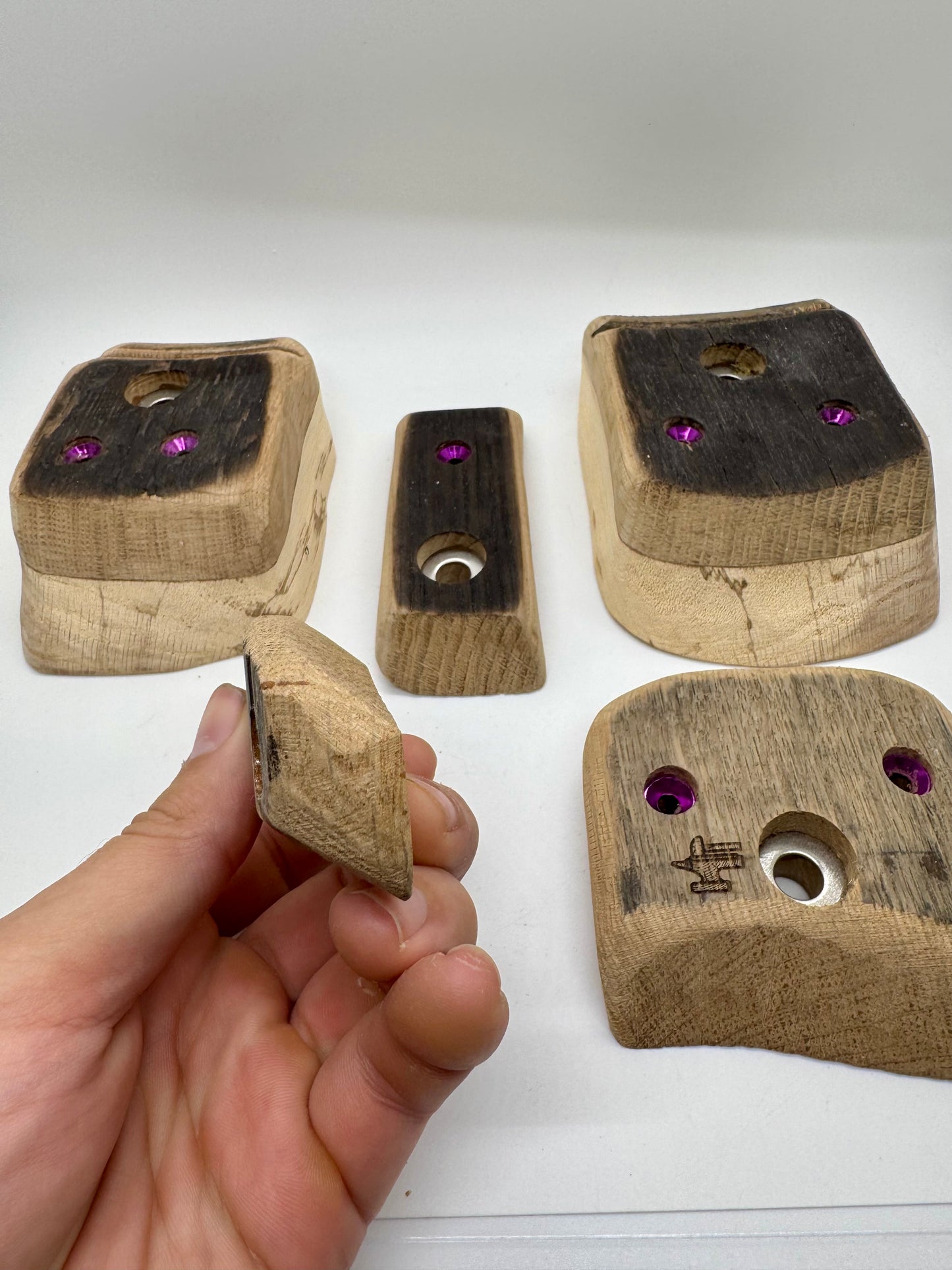5 piece Bourbon Barrel Set - Wood Climbing Holds