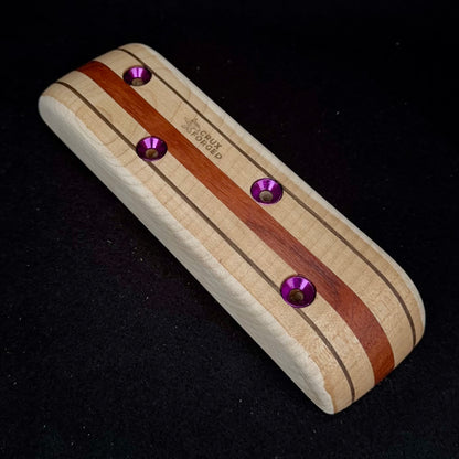 10° Incut Triple Striped Pinch - Wood Climbing Hold