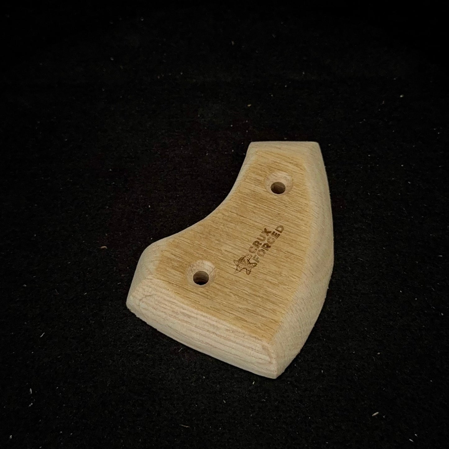 12mm 45° incut 3-finger Micro Crimp - Wood Climbing Hold