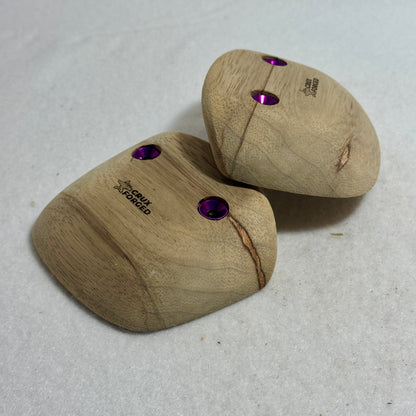 28mm 30° Incut Black Limba Crimp Pair - Wood Climbing Hold