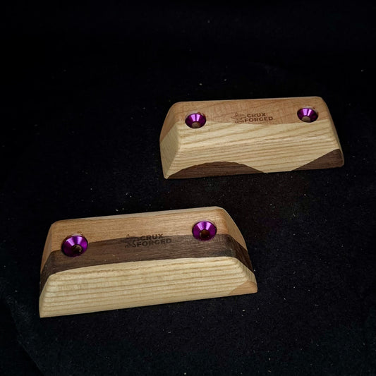 30° Incut 22mm Neapolitan Crimp Pair 7 - Wood Climbing Hold