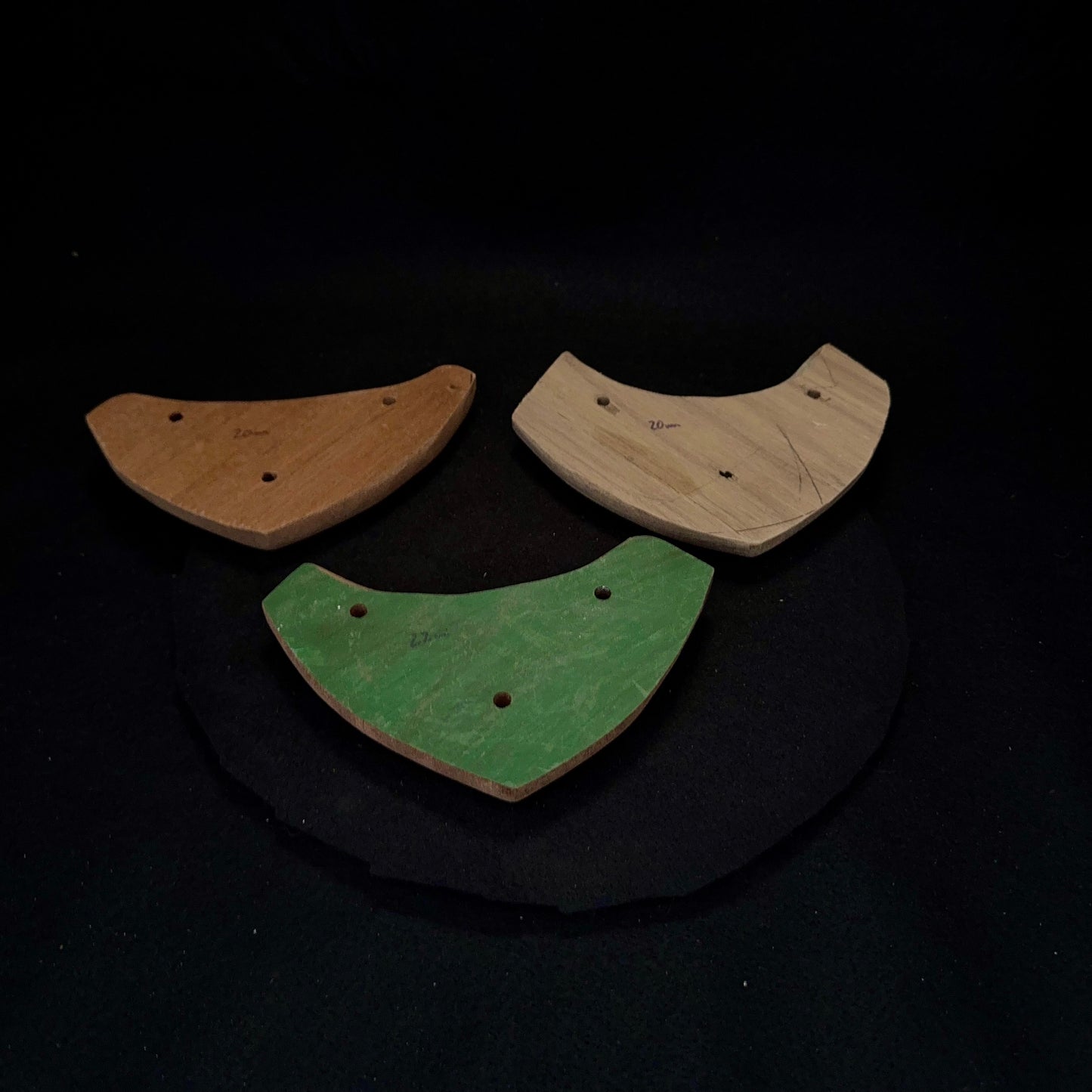 20-22mm Mask Crimp - Wood Climbing Hold