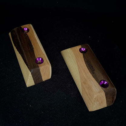 15° Incut 22mm Neapolitan Crimp Pair 9 - Wood Climbing Hold