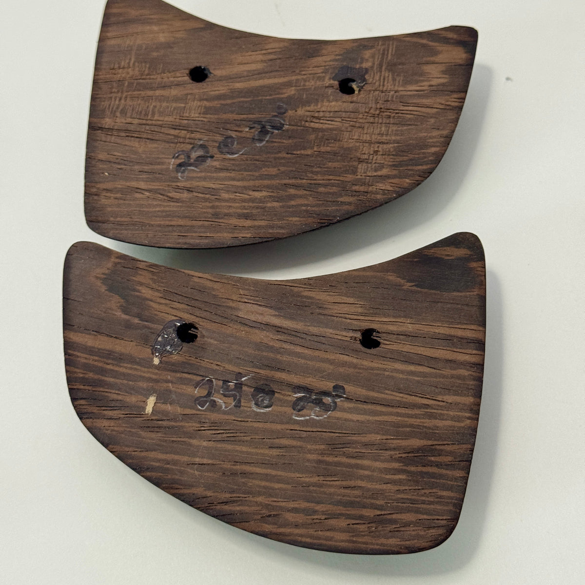 22mm and 24mm 20° Incut Wenge Crimps - Wood Climbing Holds