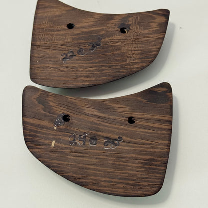 22mm and 24mm 20° Incut Wenge Crimps - Wood Climbing Holds