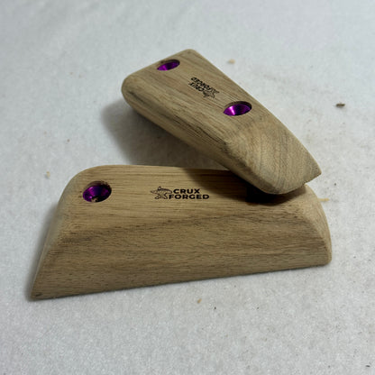 28mm 30° Incut Black Limba Wedges Crimp Pair - Wood Climbing Hold