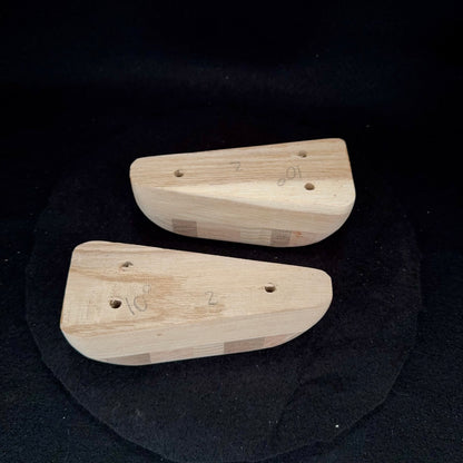 10° Incut Neapolitan Wedge Pinch Set 2 - Wood Climbing Hold