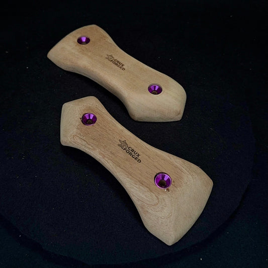 Thin Pointed Pinch - Wood Climbing Hold