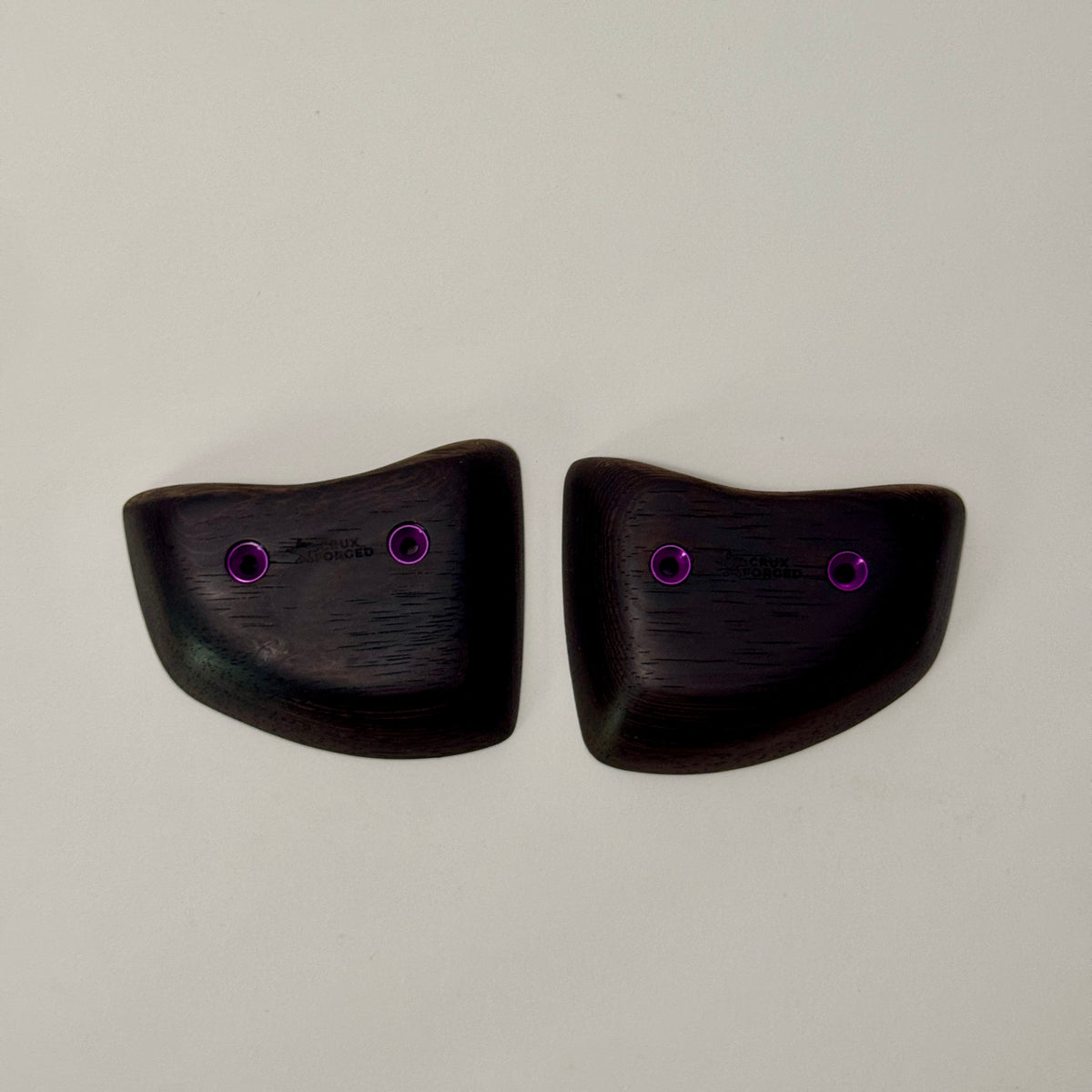 22mm and 24mm 20° Incut Wenge Crimps - Wood Climbing Holds