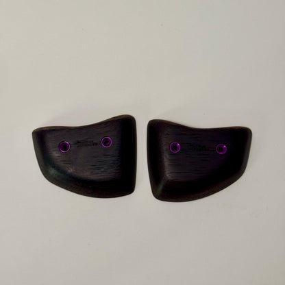 22mm and 24mm 20° Incut Wenge Crimps - Wood Climbing Holds
