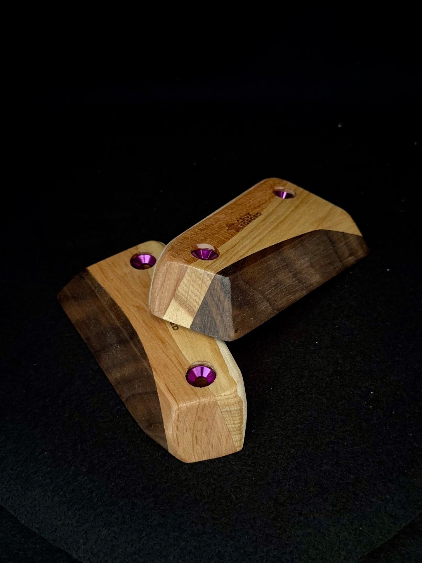 23mm 20° Incut Tri-color Crimps - Wood Climbjng Holds