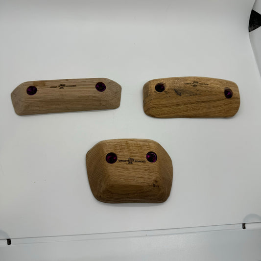 1-Pad Incut Oak Crimp Set - Wood Climbing Holds