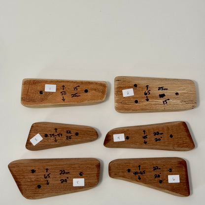 Crimpy Wedge Pinches - Wood Climbing Holds
