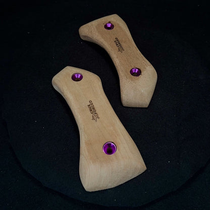 Thin Pointed Pinch - Wood Climbing Hold